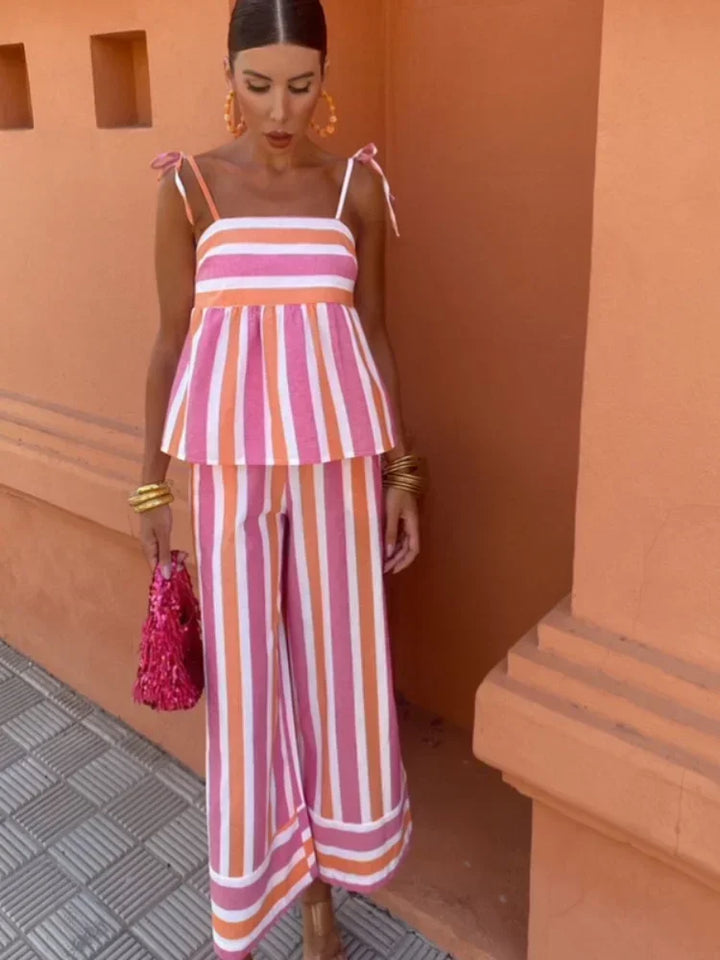 Hanne | Summer Set with Printed Pants