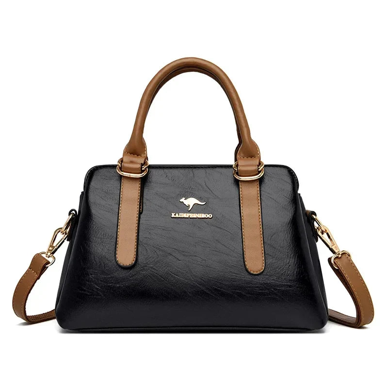 maria | burgundy handbag with double handles