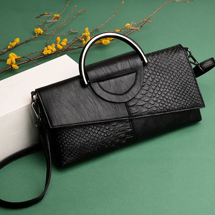 celine | structured black handbag in leather look