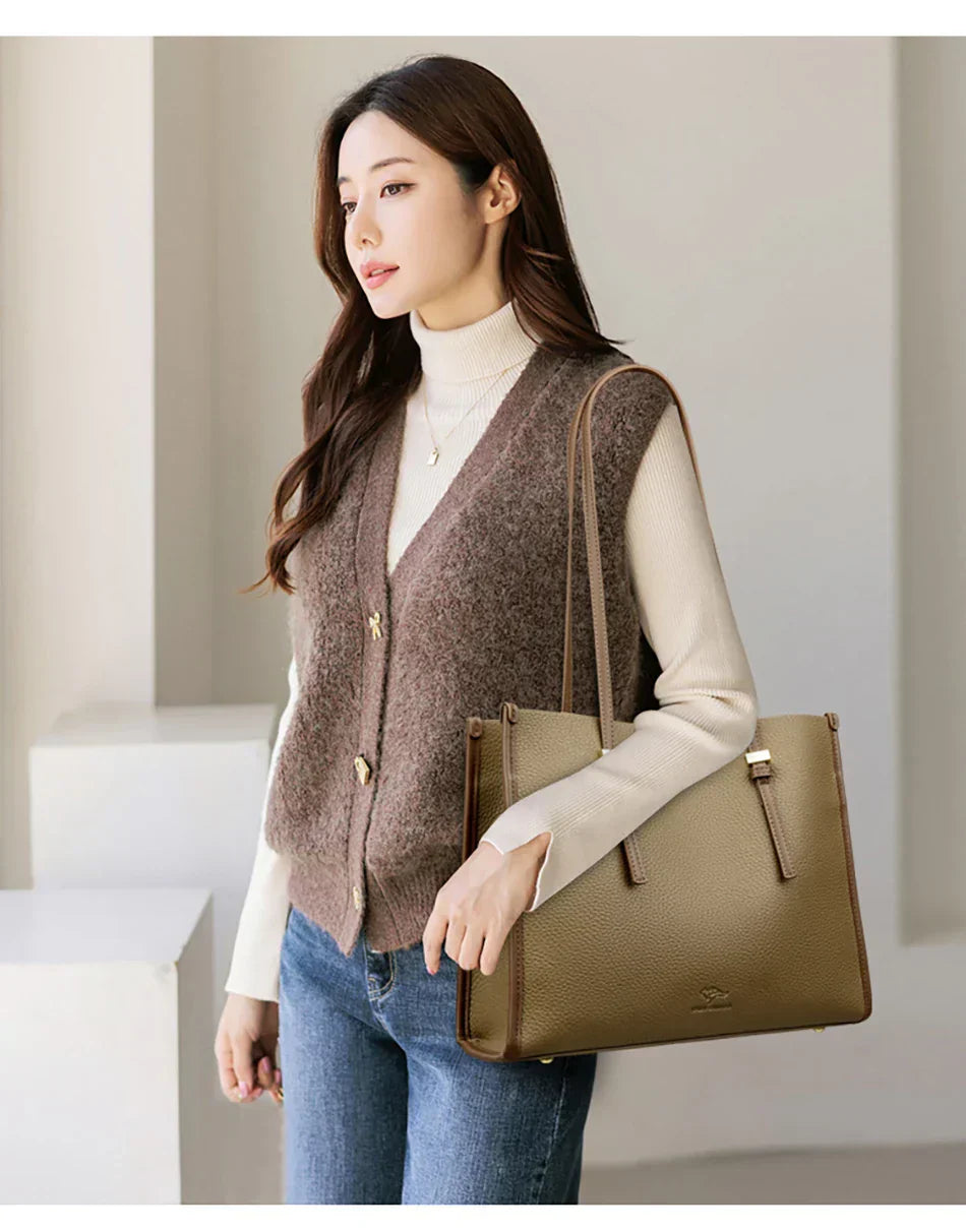 liva | spacious everyday bag in leather look