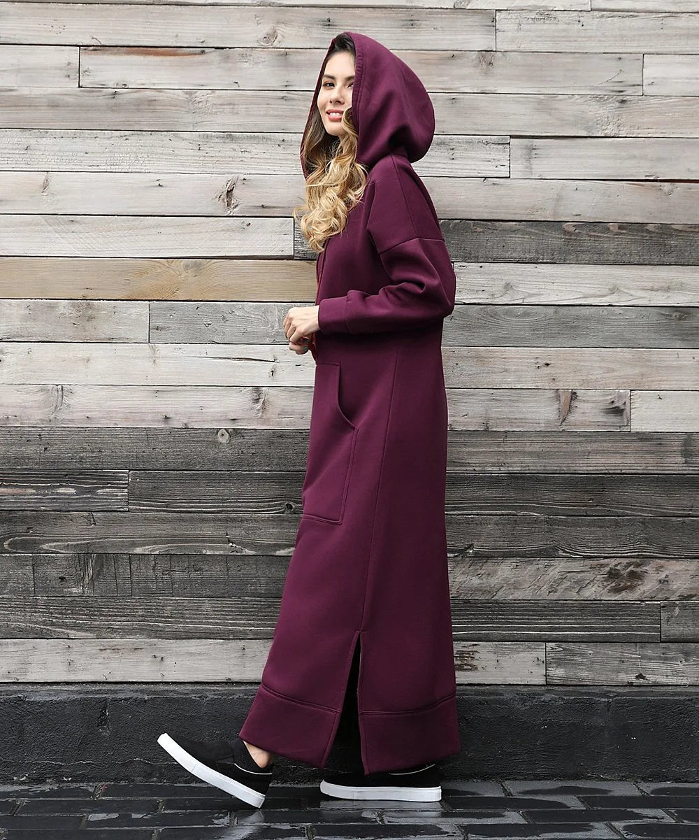 Ciska | Elegant Hooded Dress with Long Sleeves