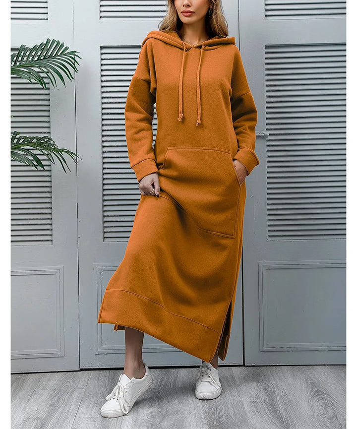 Ciska | Elegant Hooded Dress with Long Sleeves