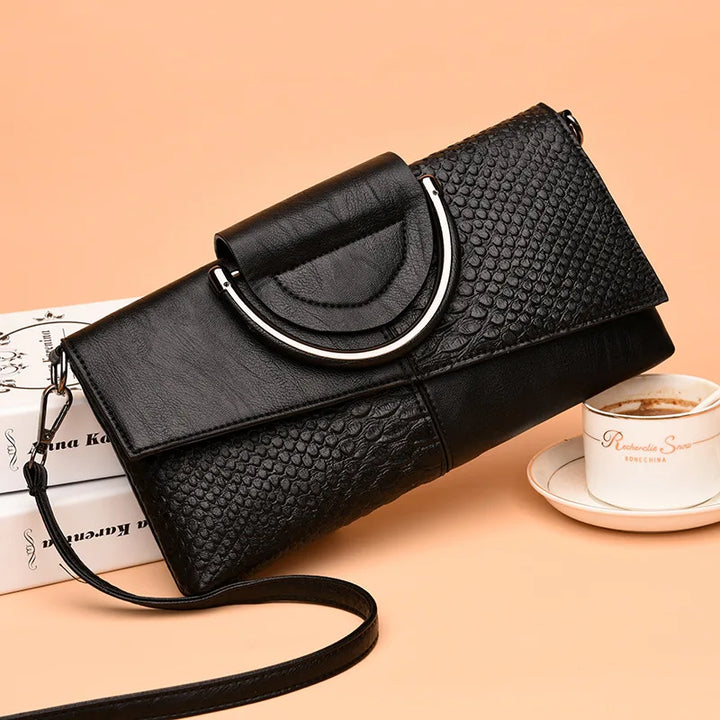 celine | structured black handbag in leather look