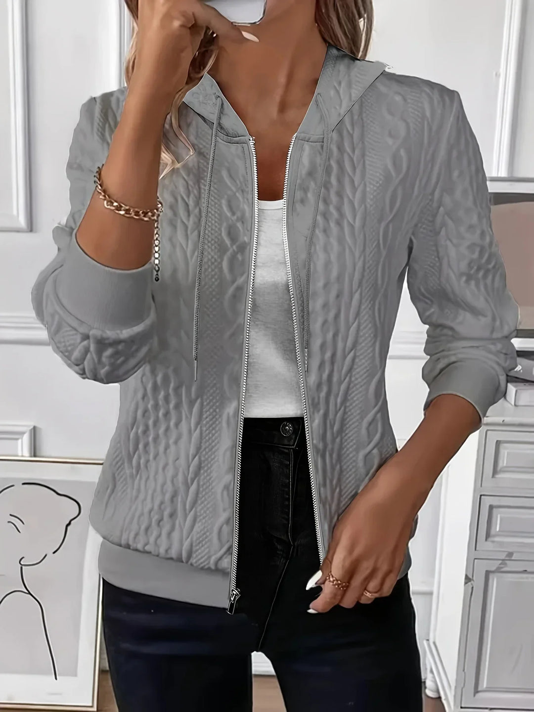 Lena |  Hoodie with zipper