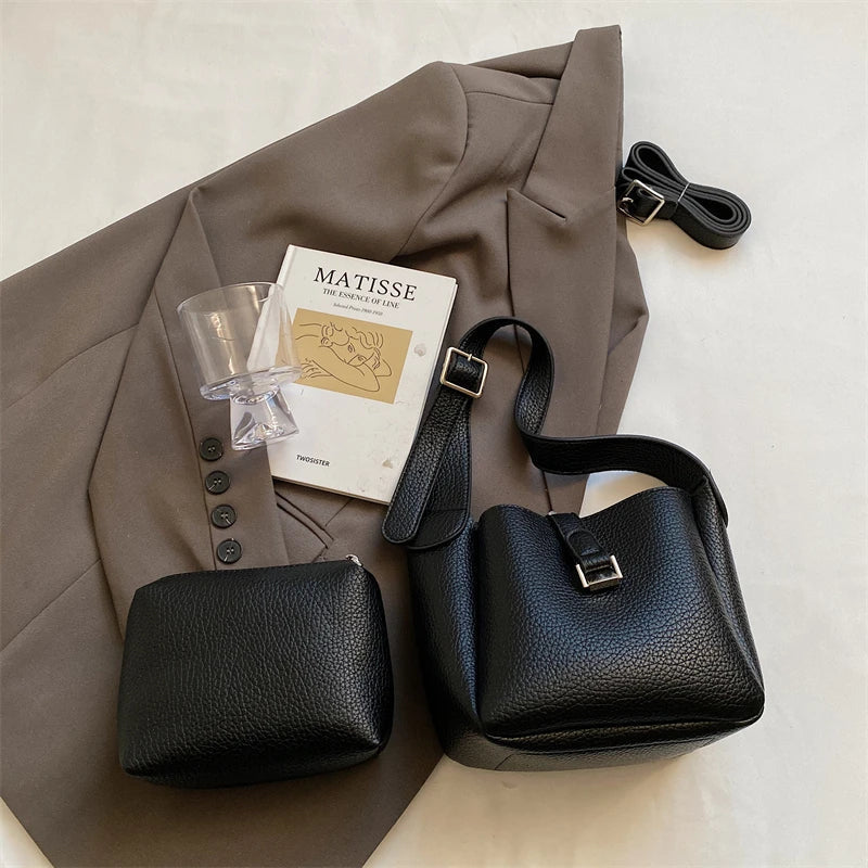 iris | modern bucket bag in leather look