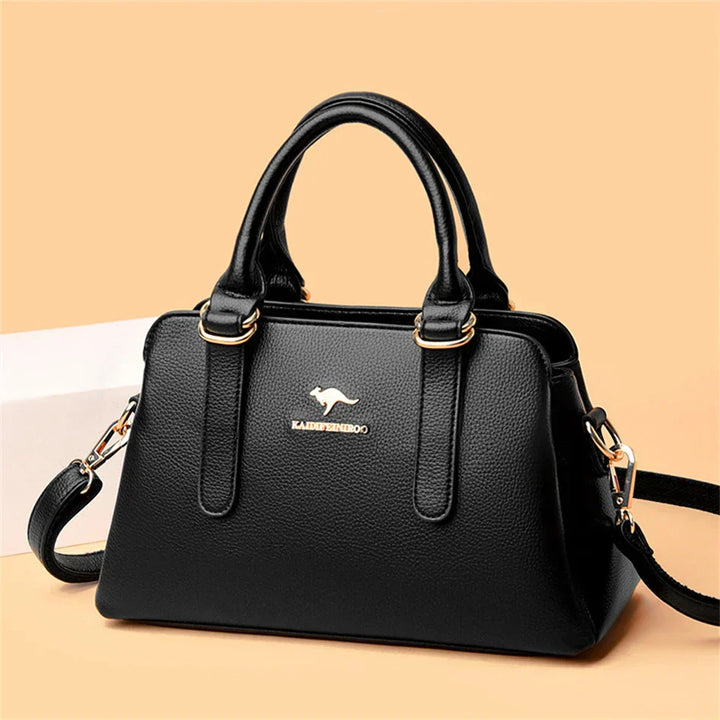 maria | burgundy handbag with double handles