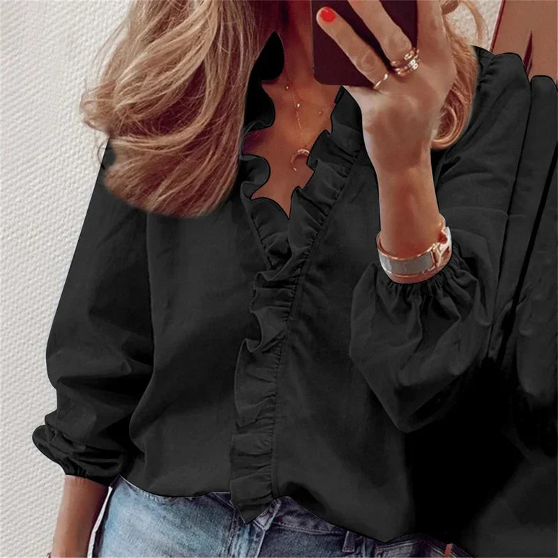 Enola| Feminine Blouse with Playful Ruffles