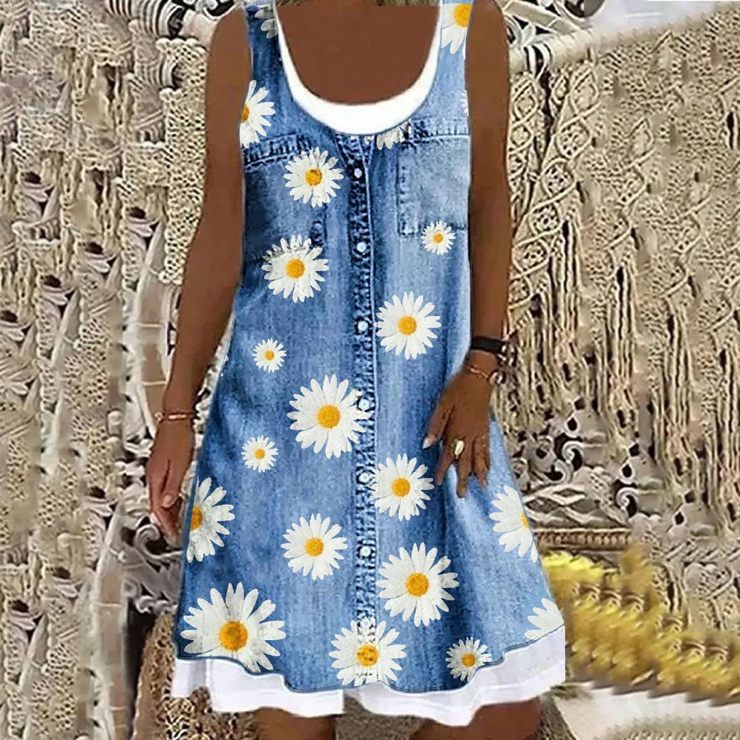 Aria | Soft and Elegant Denim Dress