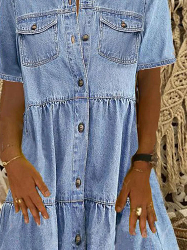 Ruby | Boho Denim Dress