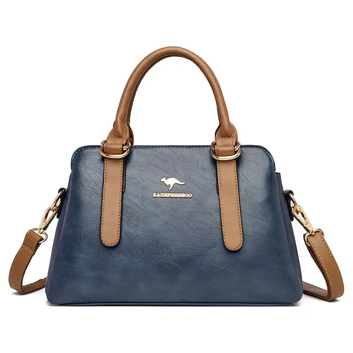 maria | burgundy handbag with double handles