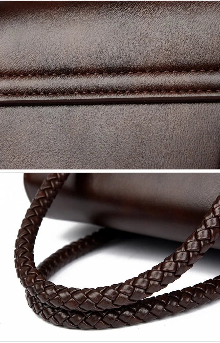 ronja | classic bag with braided handle and gold details