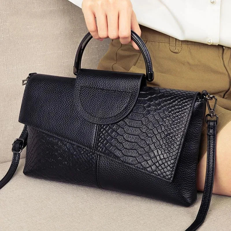 celine | structured black handbag in leather look