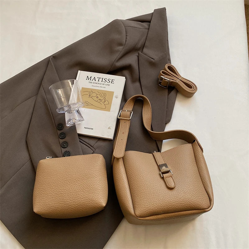 iris | modern bucket bag in leather look