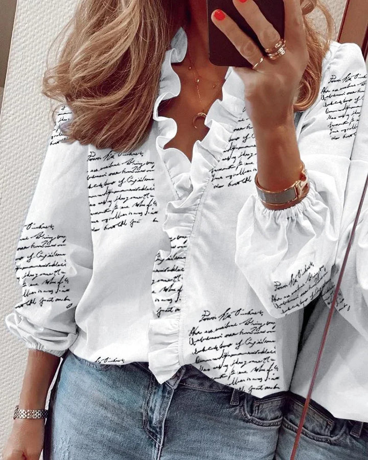 Enola| Feminine Blouse with Playful Ruffles