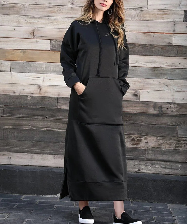 Ciska | Elegant Hooded Dress with Long Sleeves