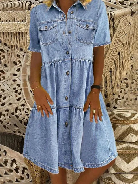 Ruby | Boho Denim Dress