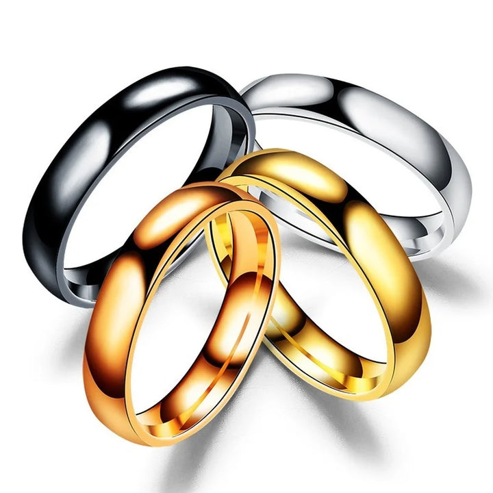 Eenvoudige 6mm Titanium Ring Vrouwen Mannen Voorkomen Allergie Hoog Gepolijst Trouwringen Rvs Paar Vinger Sieraden Geschenken