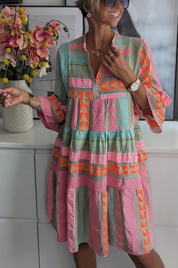 Addison | Boho Tiered Swing Dress