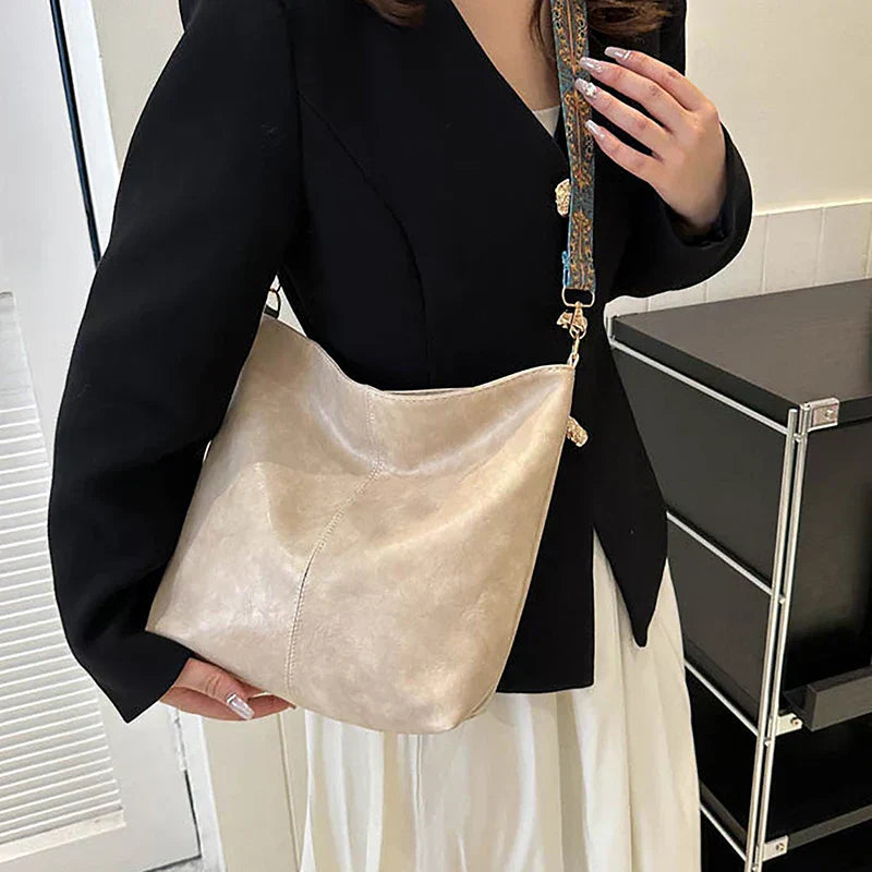 Alora | Vintage PU Leather Crossbody Shoulder Bag