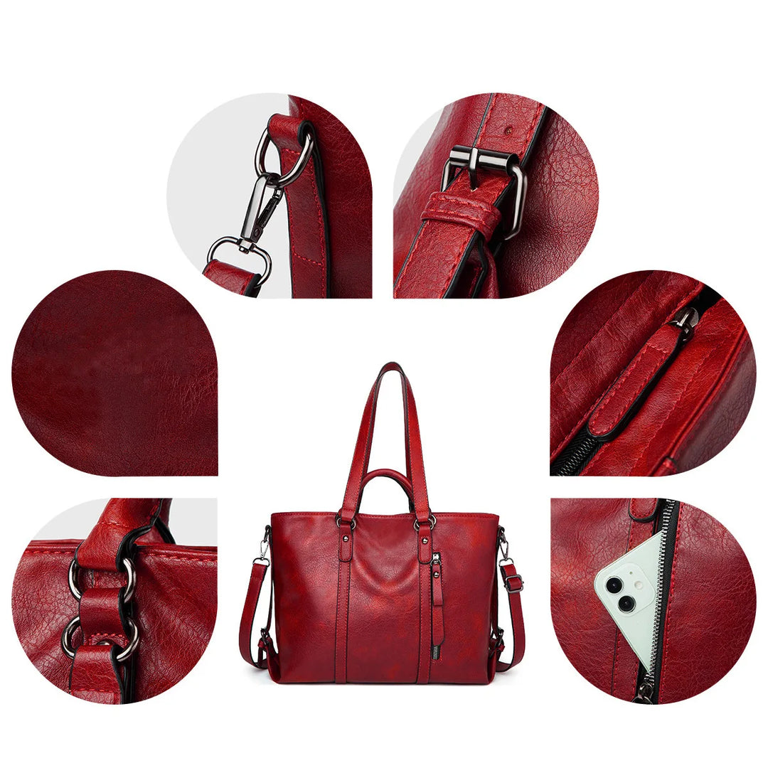 Signe | Large Capacity Leather Shoulder Bag