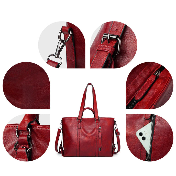Signe | Large Capacity Leather Shoulder Bag