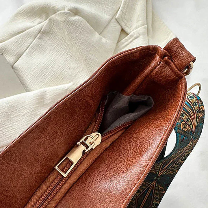Alora | Vintage PU Leather Crossbody Shoulder Bag