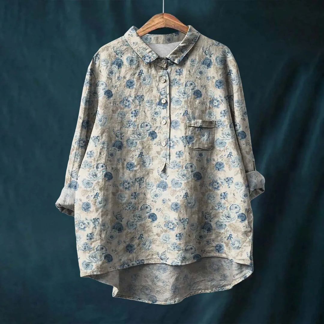 Liesa | Vintage Floral Shirt with Buttons