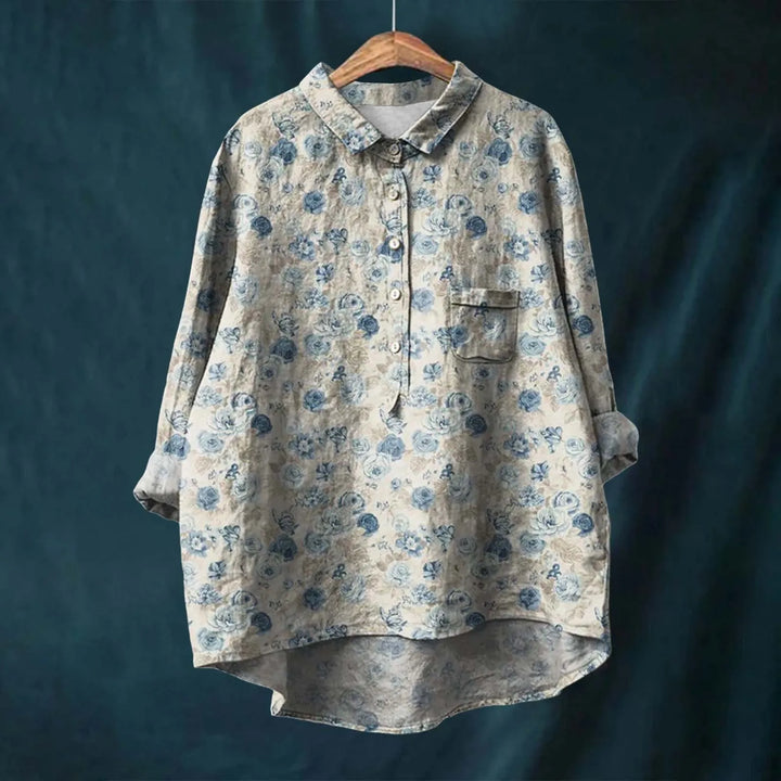 Liesa | Vintage Floral Shirt with Buttons
