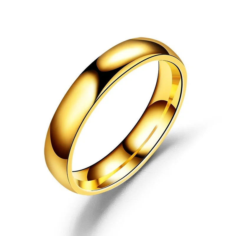 Eenvoudige 6mm Titanium Ring Vrouwen Mannen Voorkomen Allergie Hoog Gepolijst Trouwringen Rvs Paar Vinger Sieraden Geschenken