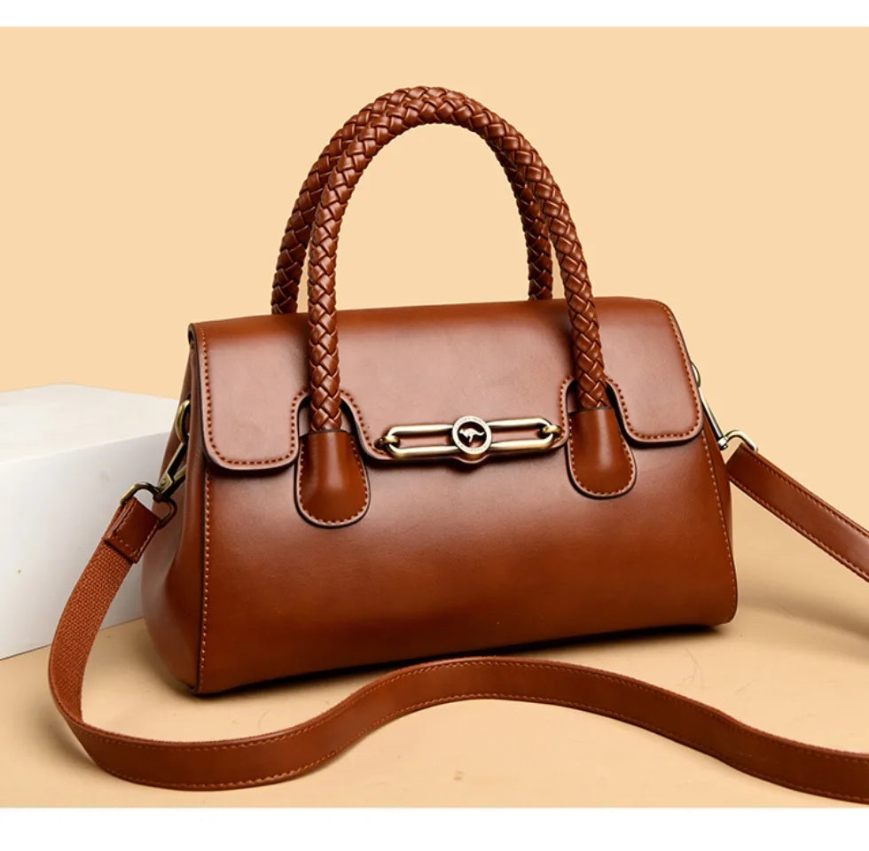 ronja | classic bag with braided handle and gold details
