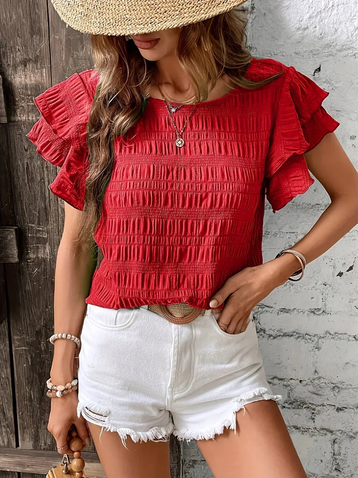 Charmaine | Light & Breezy Blouse with Fun Ruffles