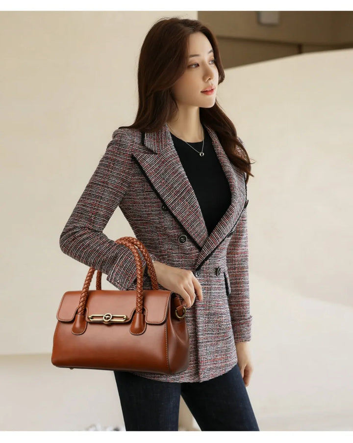 ronja | classic bag with braided handle and gold details