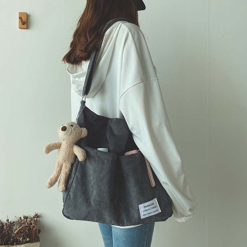 Alina | Casual Corduroy Multi-Pocket Shoulder Bag