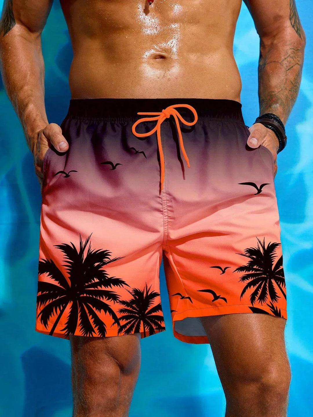 Alexander | Palm Print Swim Shorts