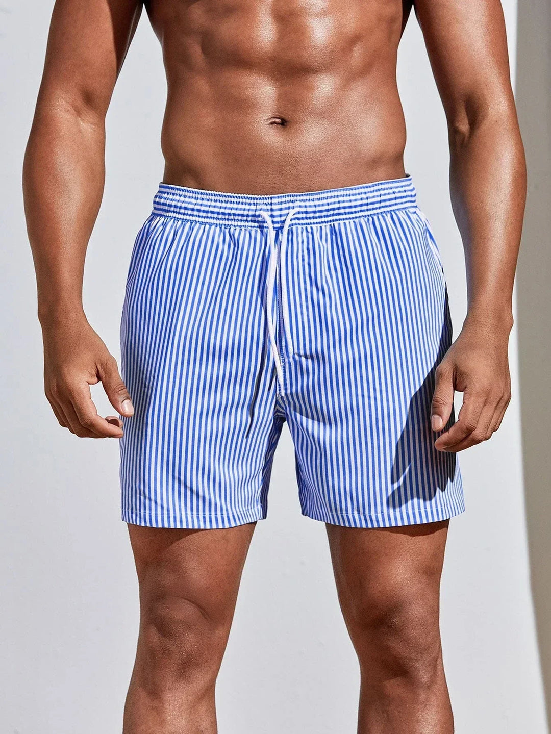 Anthony | Casual Striped Swim Trunks