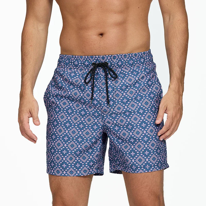 Albert | Bold Star-Striped Beach Shorts