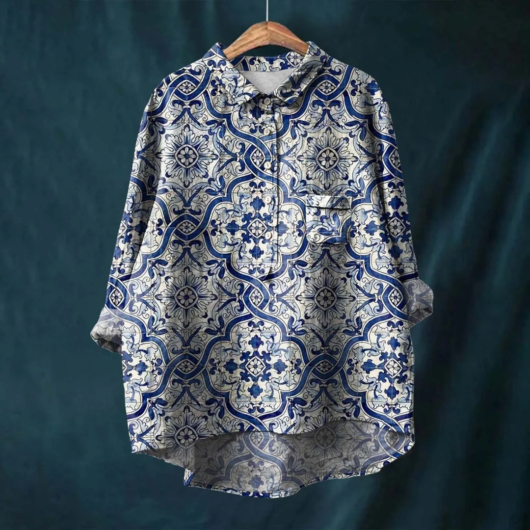 Liesa | Vintage Floral Shirt with Buttons