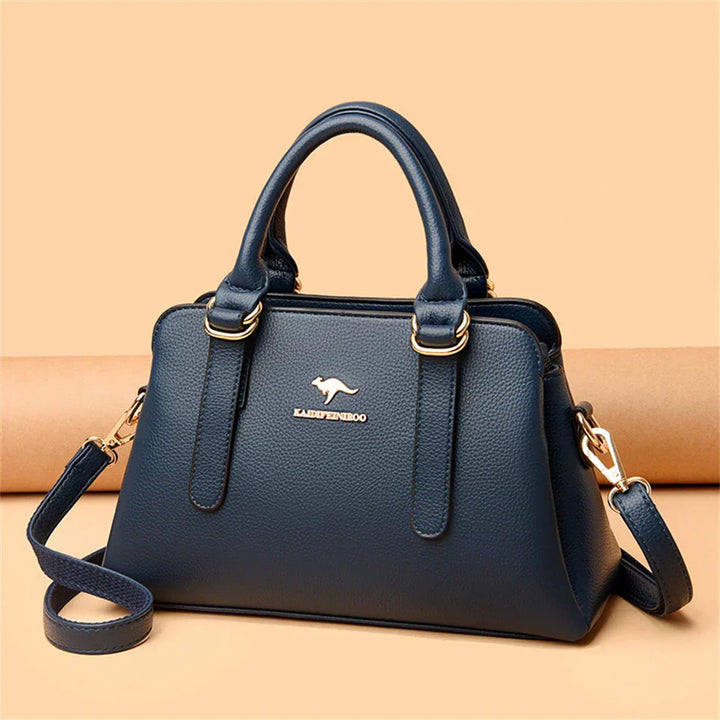 maria | burgundy handbag with double handles