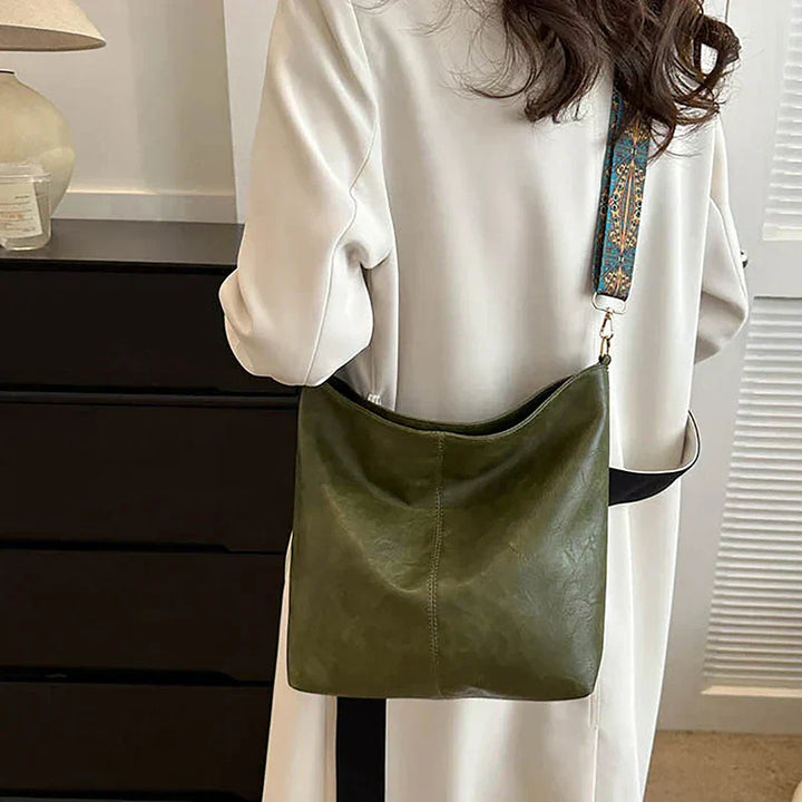 Alora | Vintage PU Leather Crossbody Shoulder Bag
