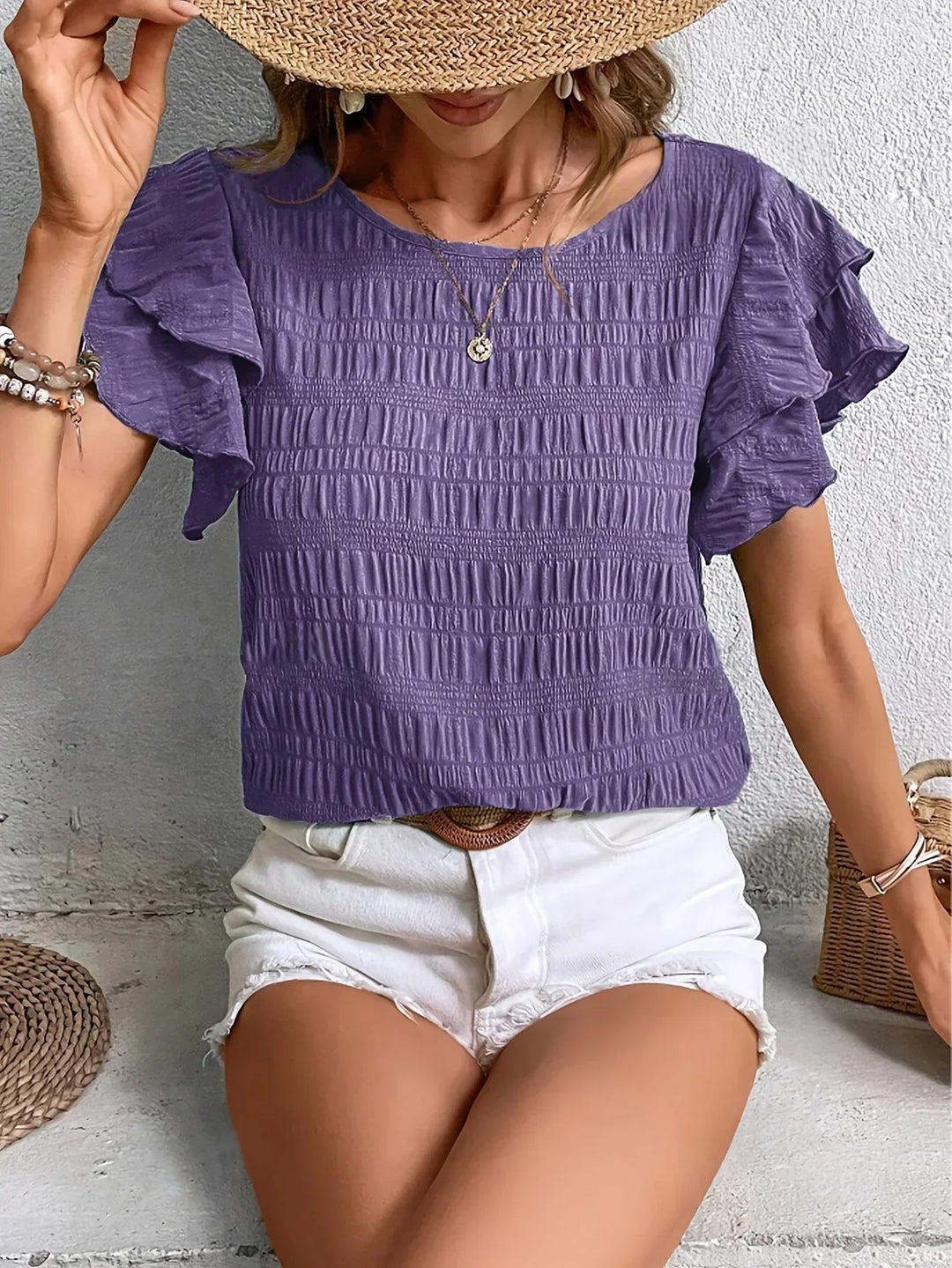Charmaine | Light & Breezy Blouse with Fun Ruffles