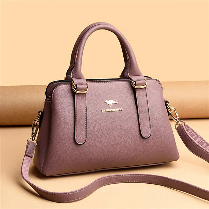 maria | burgundy handbag with double handles