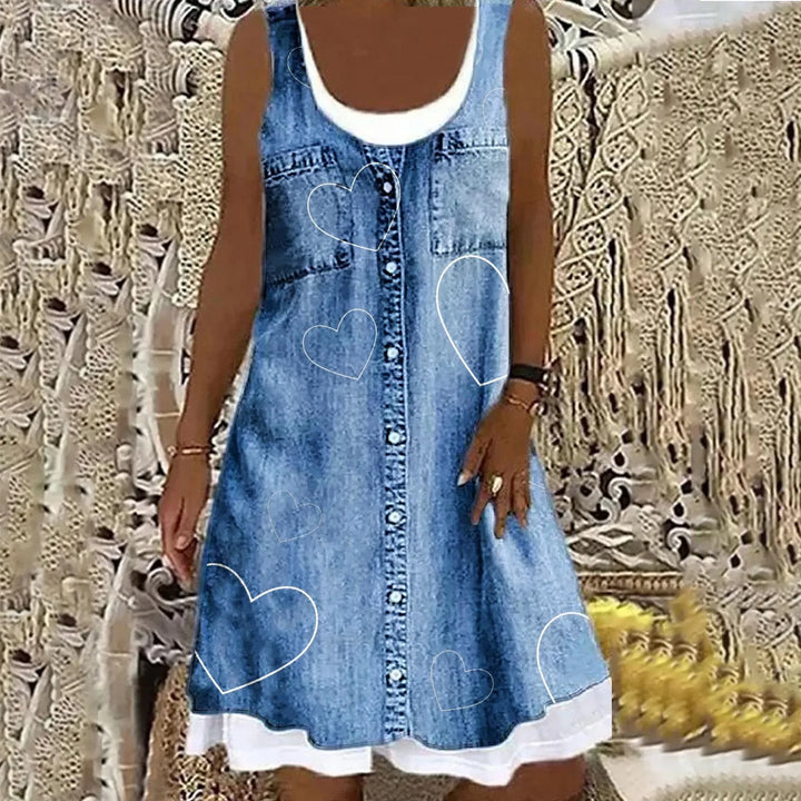 Aria | Soft and Elegant Denim Dress