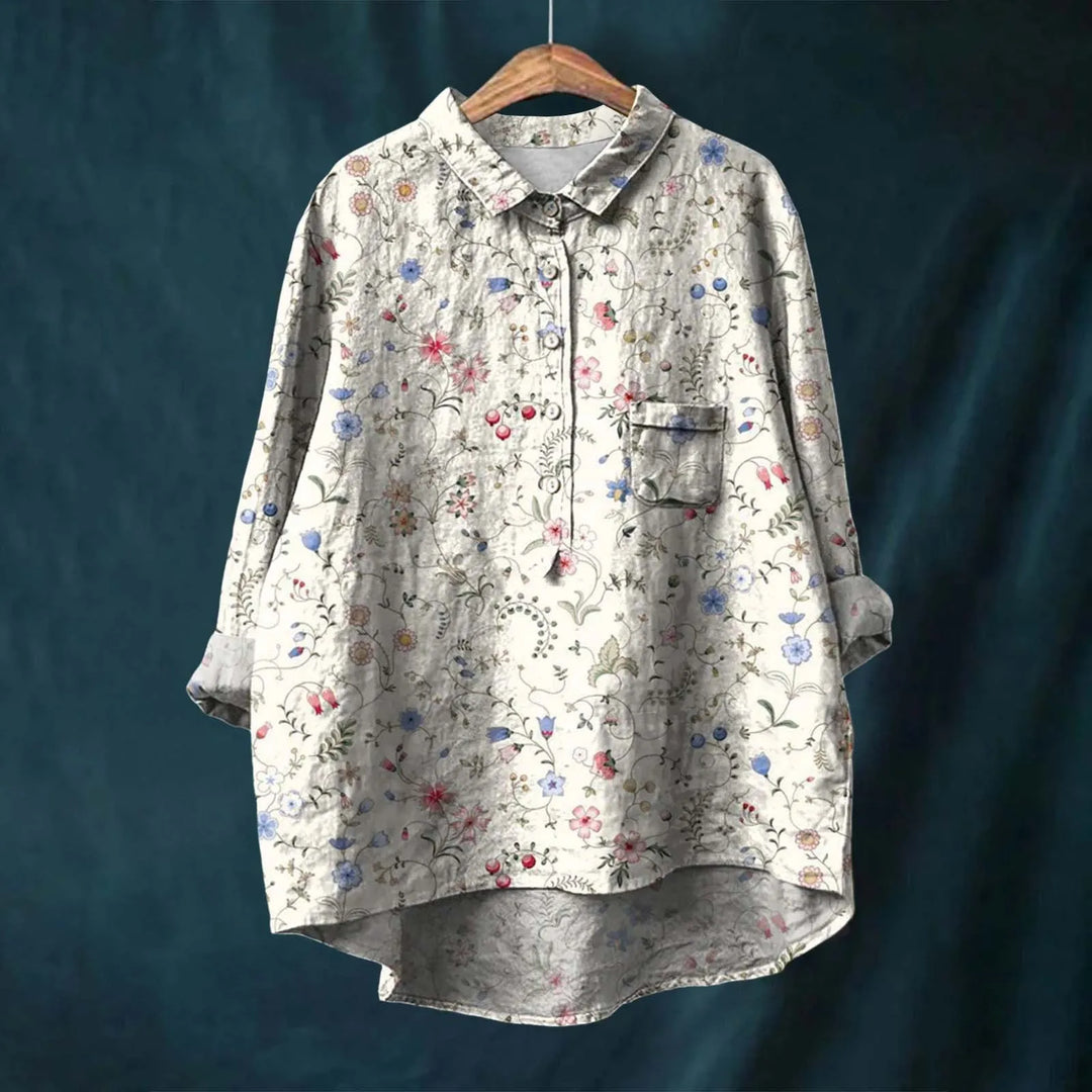 Liesa | Vintage Floral Shirt with Buttons