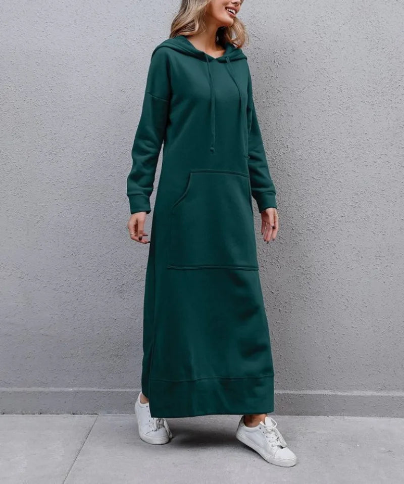 Ciska | Elegant Hooded Dress with Long Sleeves