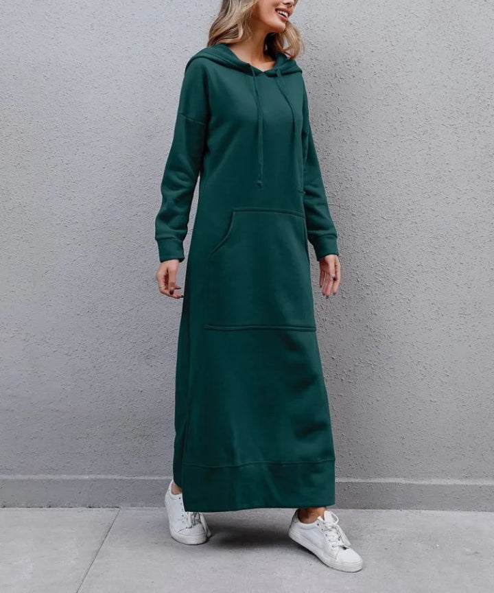 Ciska | Elegant Hooded Dress with Long Sleeves