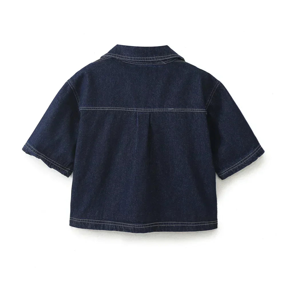 Willow | V-neck Denim Set