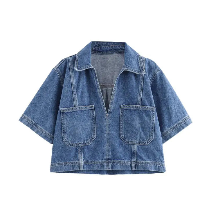 Willow | V-neck Denim Set