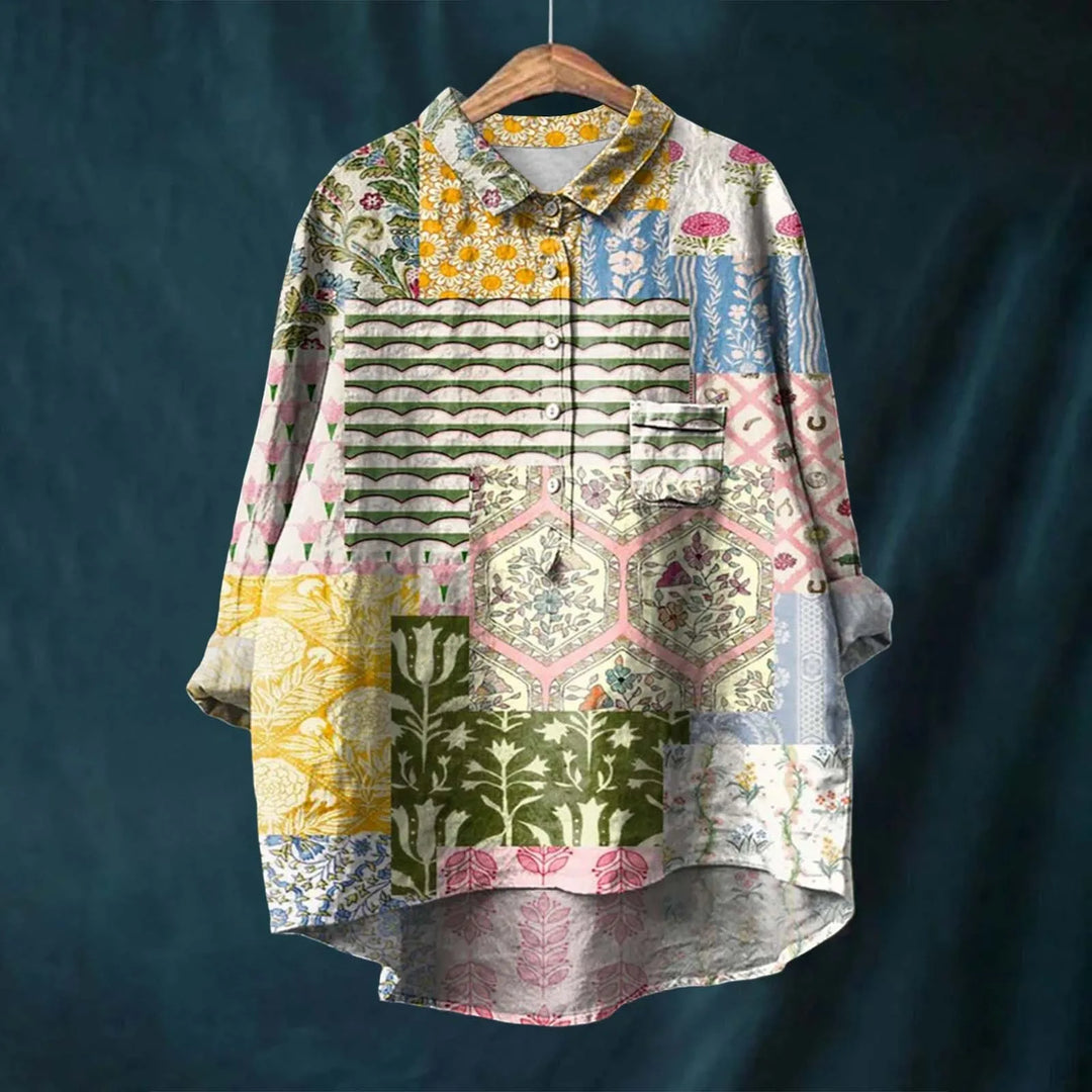 Liesa | Vintage Floral Shirt with Buttons
