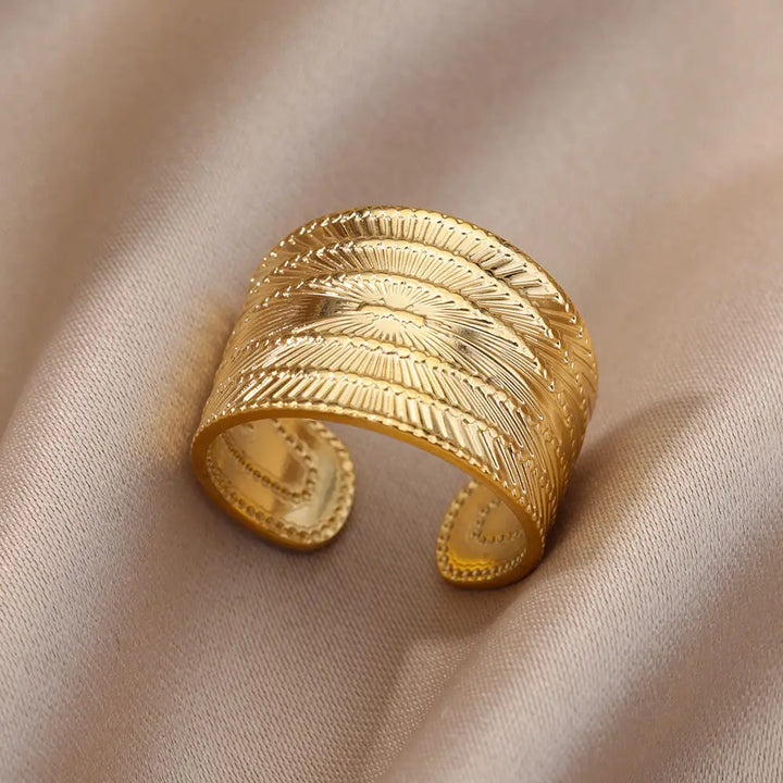 Roestvrij Stalen Ringen Voor Vrouwen 2024 Trend Nieuw In Goud Kleur Ring Femme Bruidspaar Sieraden Gratis Verzending Item Anillos Mujer