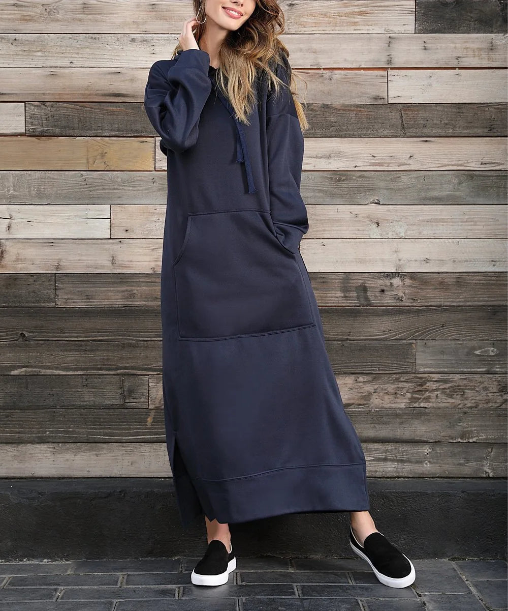 Ciska | Elegant Hooded Dress with Long Sleeves